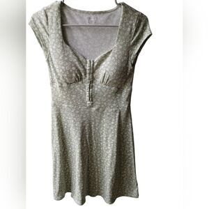 NOBO Light Green Daisy Pattern Mini Dress Women’s Small Floral Sleeveless